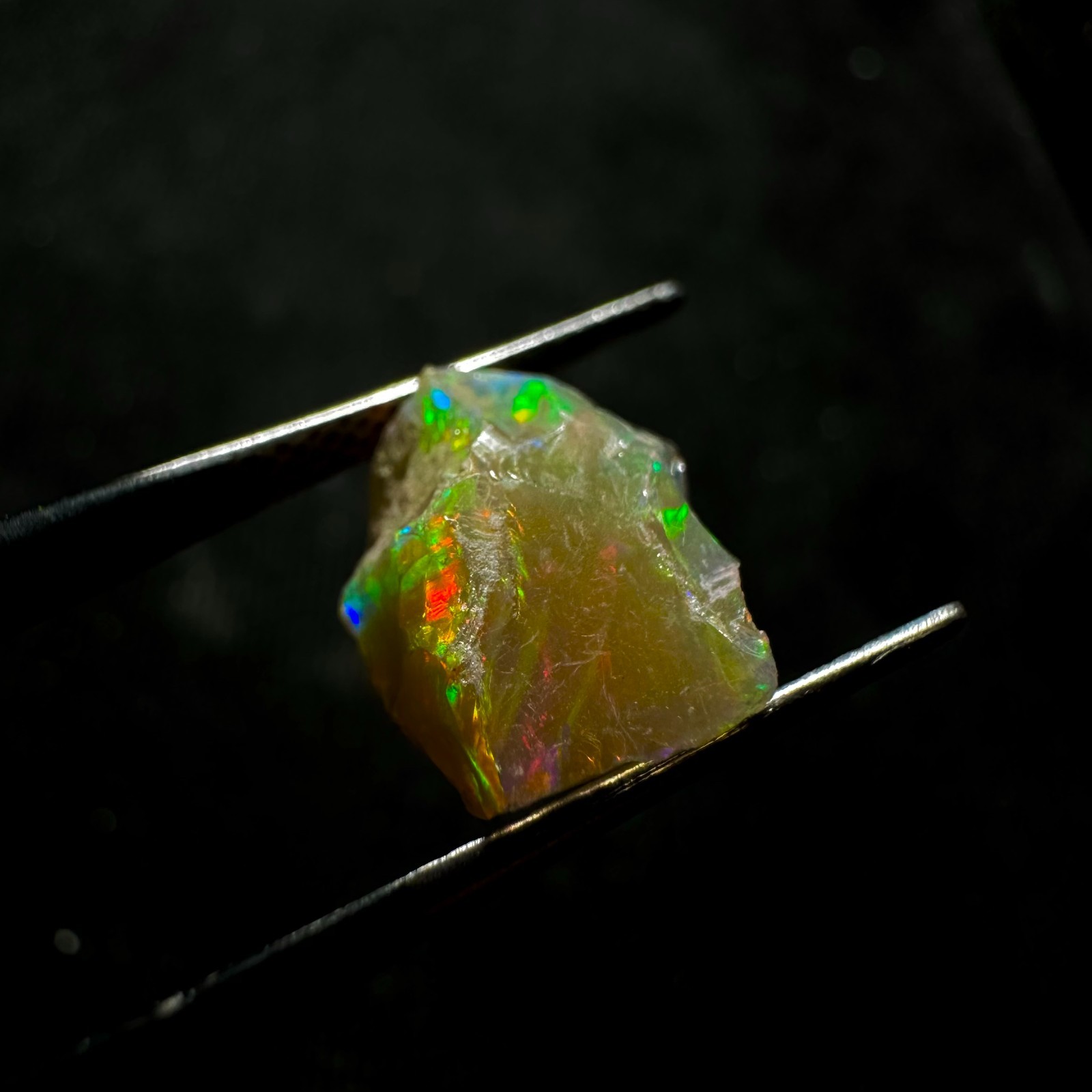 2.75 CTS Natural Ethiopian Opal Rough, Multi Fire Opal Gemstone, Welo Opal Raw.