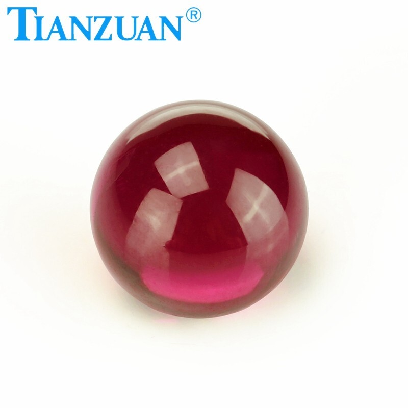 Lab-Crown Round Ruby Ball Gemstones | Multi-Size Loose Beads for Jewelry Making
