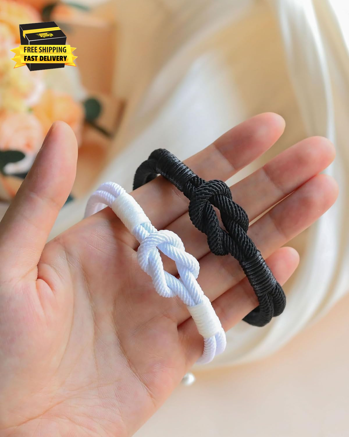 Pinky Promise Knot Bracelets, Couple Gifts Christmas Anniversary Valentines Men