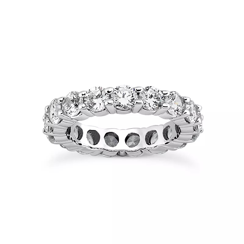 Eternity Wedding Ring 14K Gold Classic 1.50 Carat Round Lab-Grown Diamond D VVS1