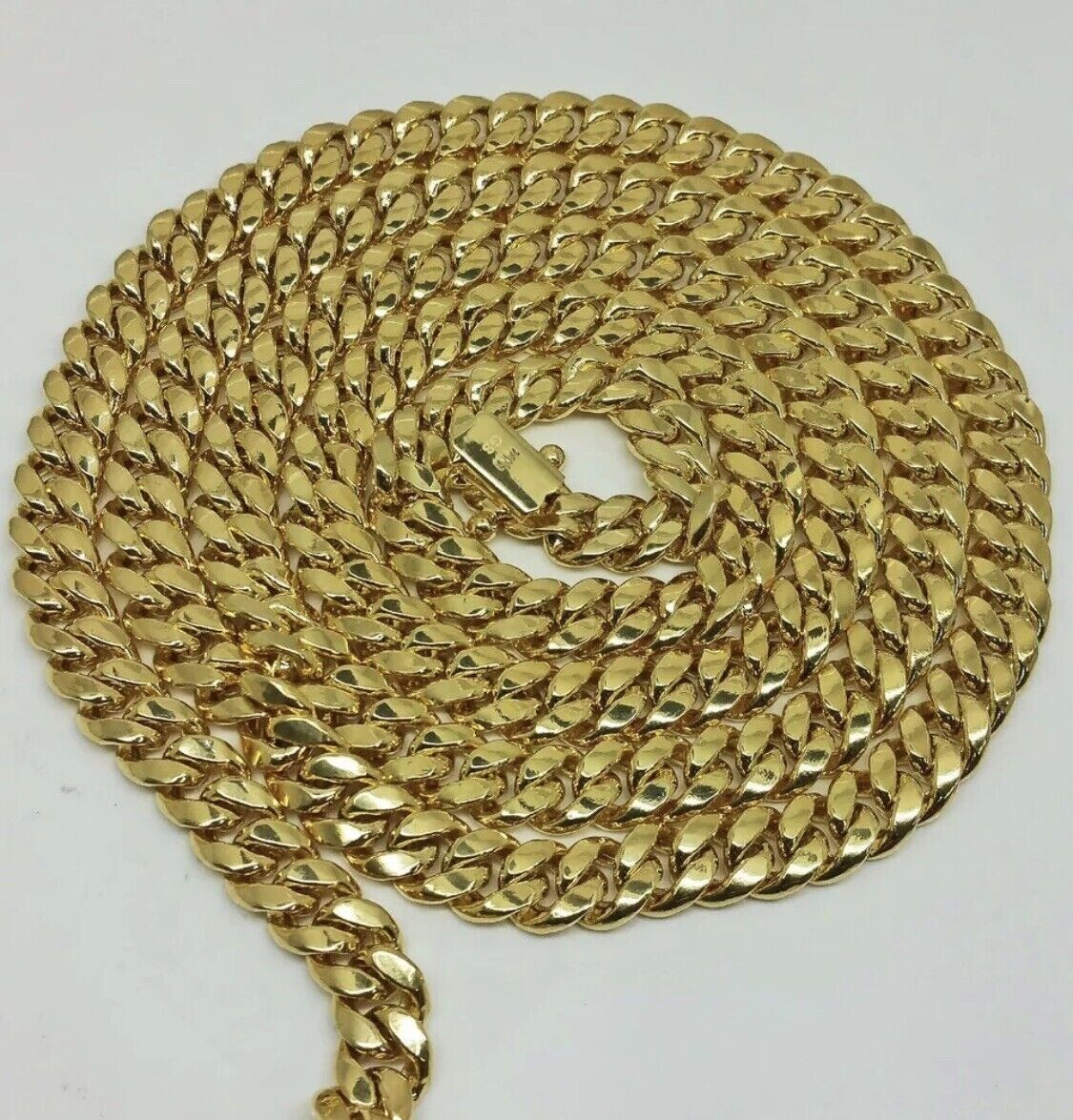Real 14k Yellow Gold 6mm Royal Miami Cuban Link 24″ Chain Necklace Box Lock