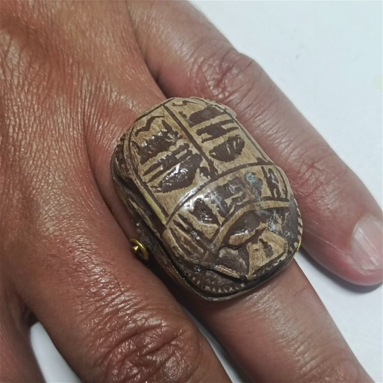 Handmade Egyptian Scarab Ring – Ancient Egyptian Heritage Inspired Jewelry Gift