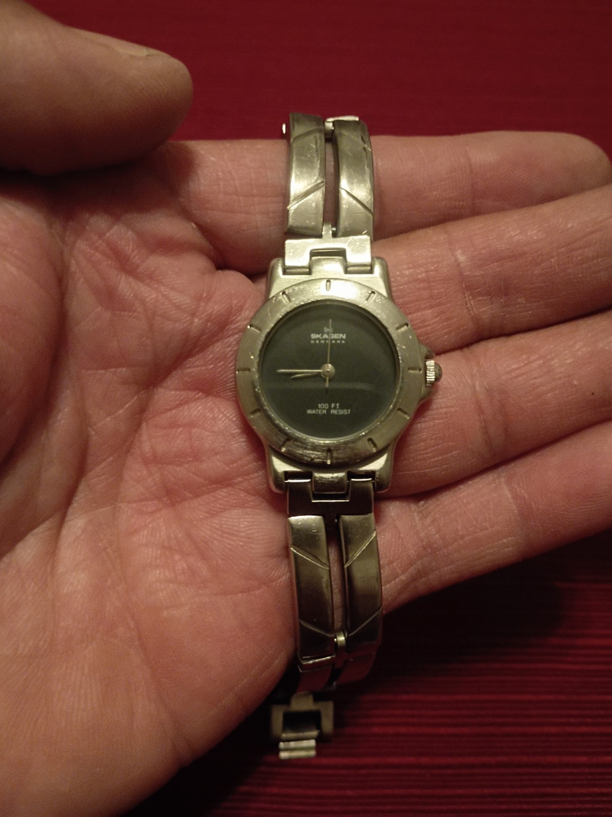 Skaggen Denmark Women’s Quartz Stainless Steel Bracelet Black Dial – New Battery