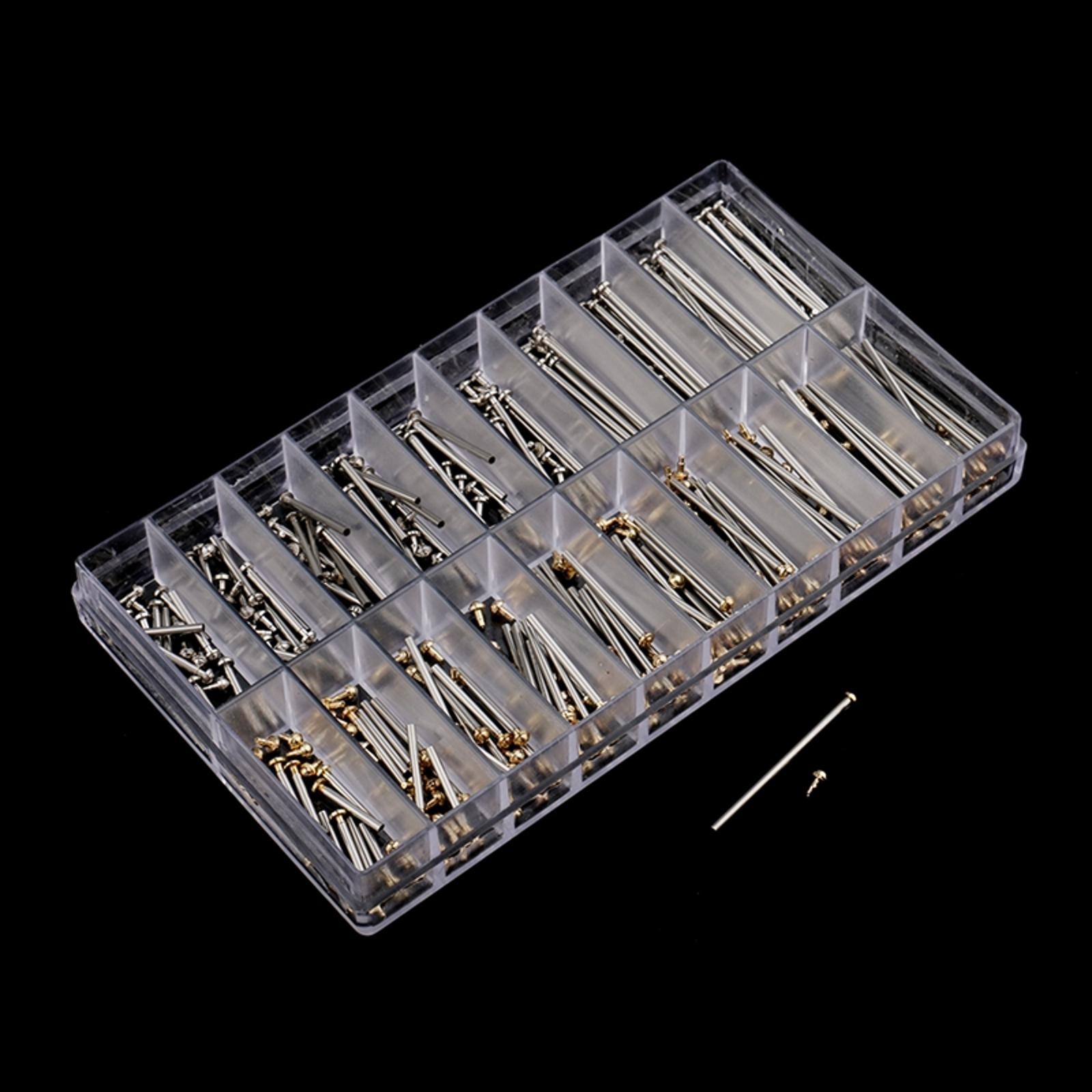 200Pack 10-20mm Watch Strap Assortment Tube Pins Bracelet Rivet Set