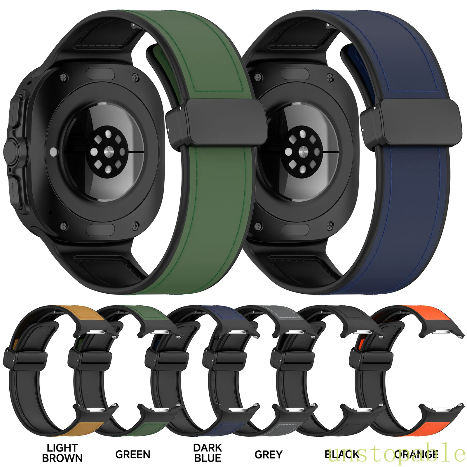 Soft Leather Silicone Strap Band Wristband For Samsung Galaxy Watch 7 Ultra 47mm