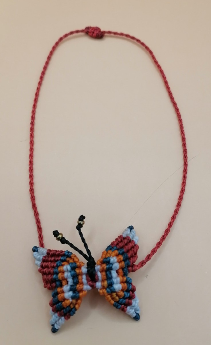 Multicolor Woven Butterfly Macrame Anklet
