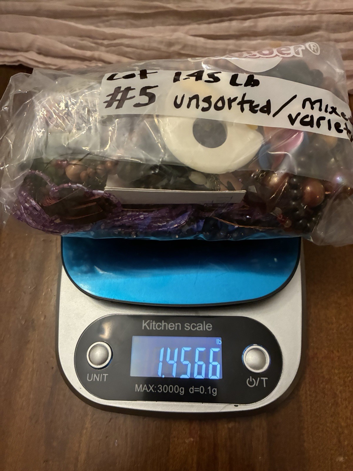 Mixed Costume Jewelry Lot Unsorted Variety Bag 1.45lb lot #5