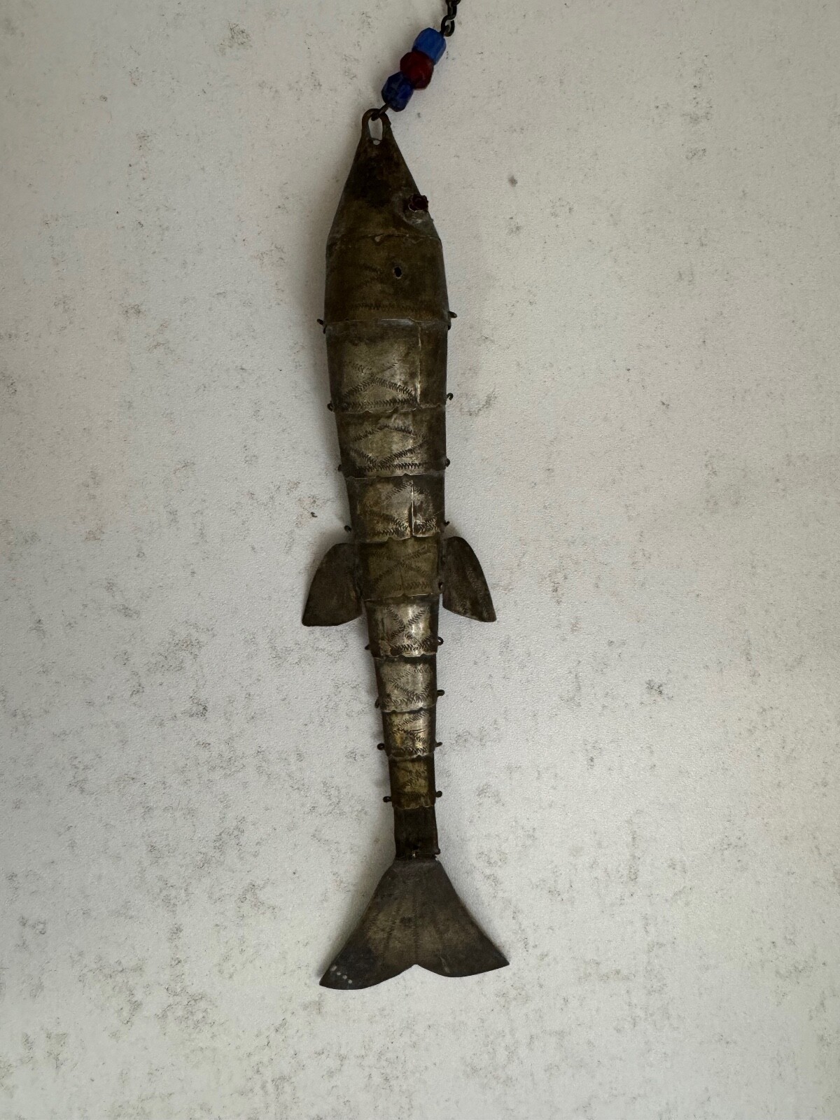 Antique Spanish Colonial Peruvian Large Tupu Shawl Pin Birds & Articulated Fish