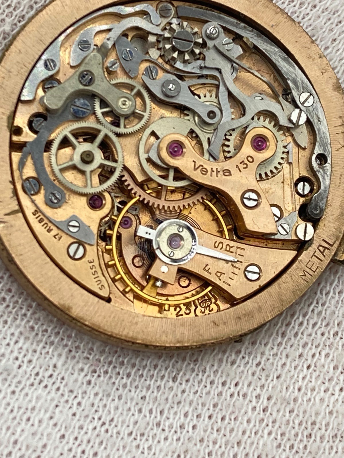 Rare Vintage Vetta 130 Chrono Valjoux 23 Movement spare parts