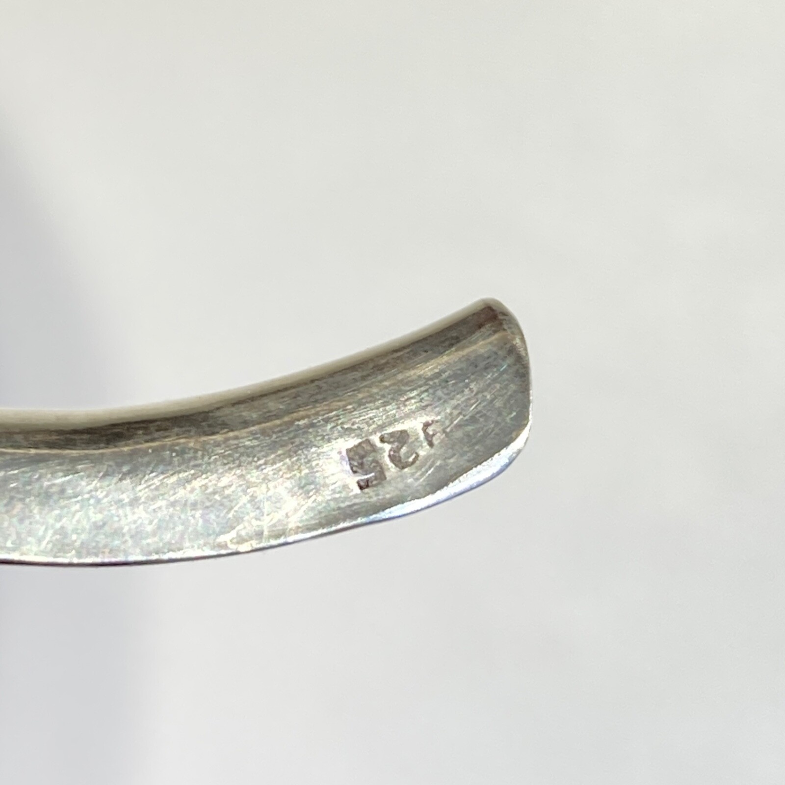 Artist Concave Cuff Bangle Bracelet Sterling Silver 13g Vintage 2 1/8 in ID i77