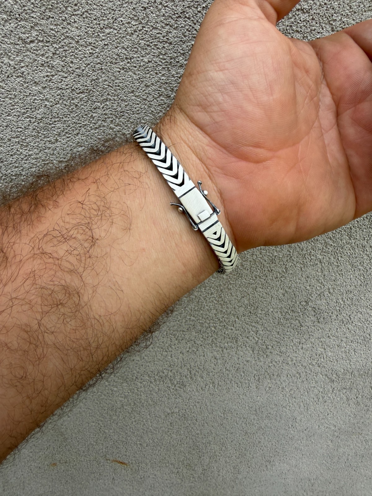 Custom 3 Link Miami Cuban Python Bracelet 12mm Real 925 Silver Oxidized Finish