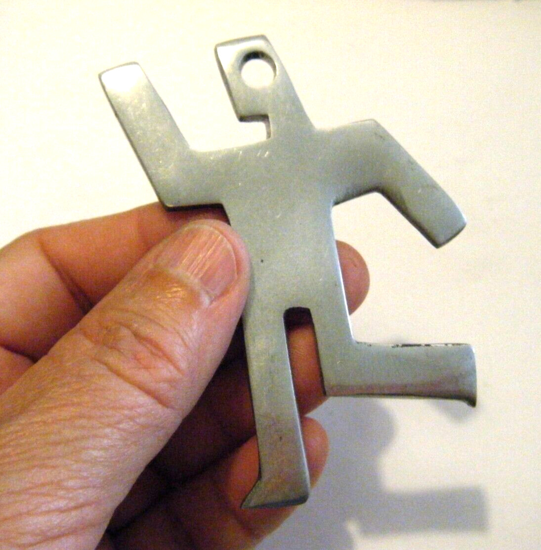 Vintage 80s NYC Artist Glen Yank Aluminum Pop Art Keith Haring Style Figure Pin