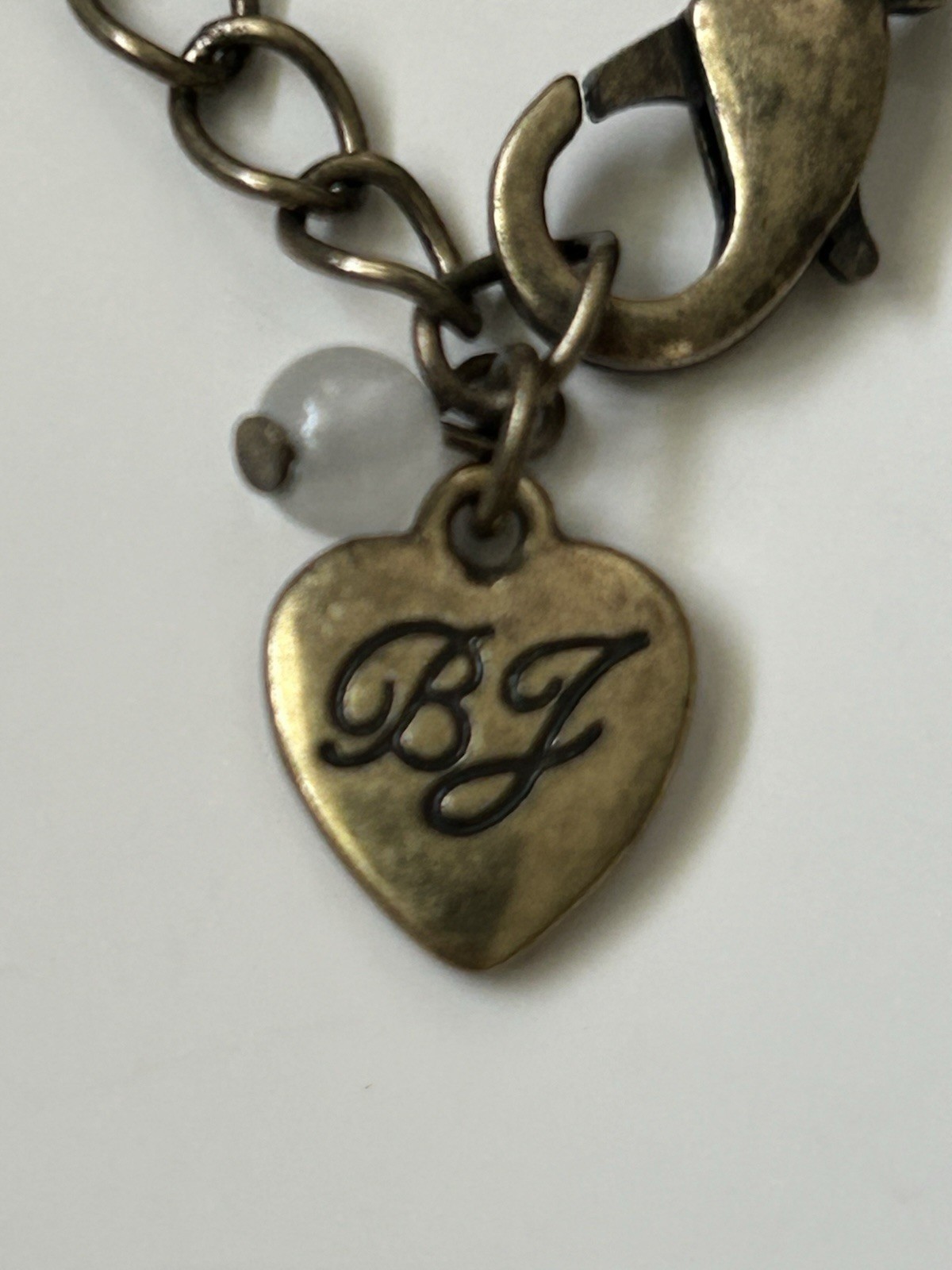 Betsey Johnson Enameled French Bulldog Dog Heart Locket Charm Necklace Signed