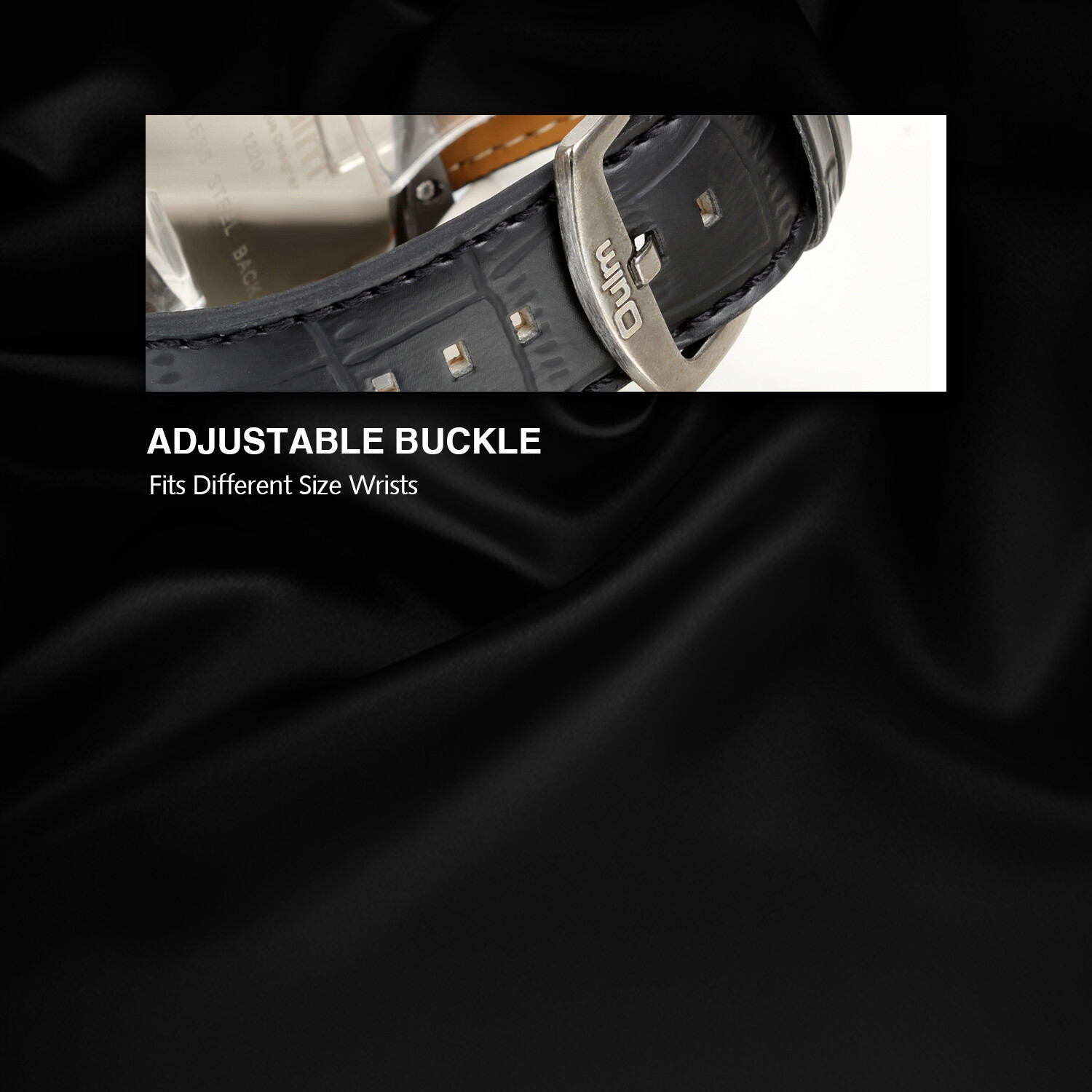 Men Unique Sports Military Army Dual Time Zones Quartz Leather Strap Wrist Watch