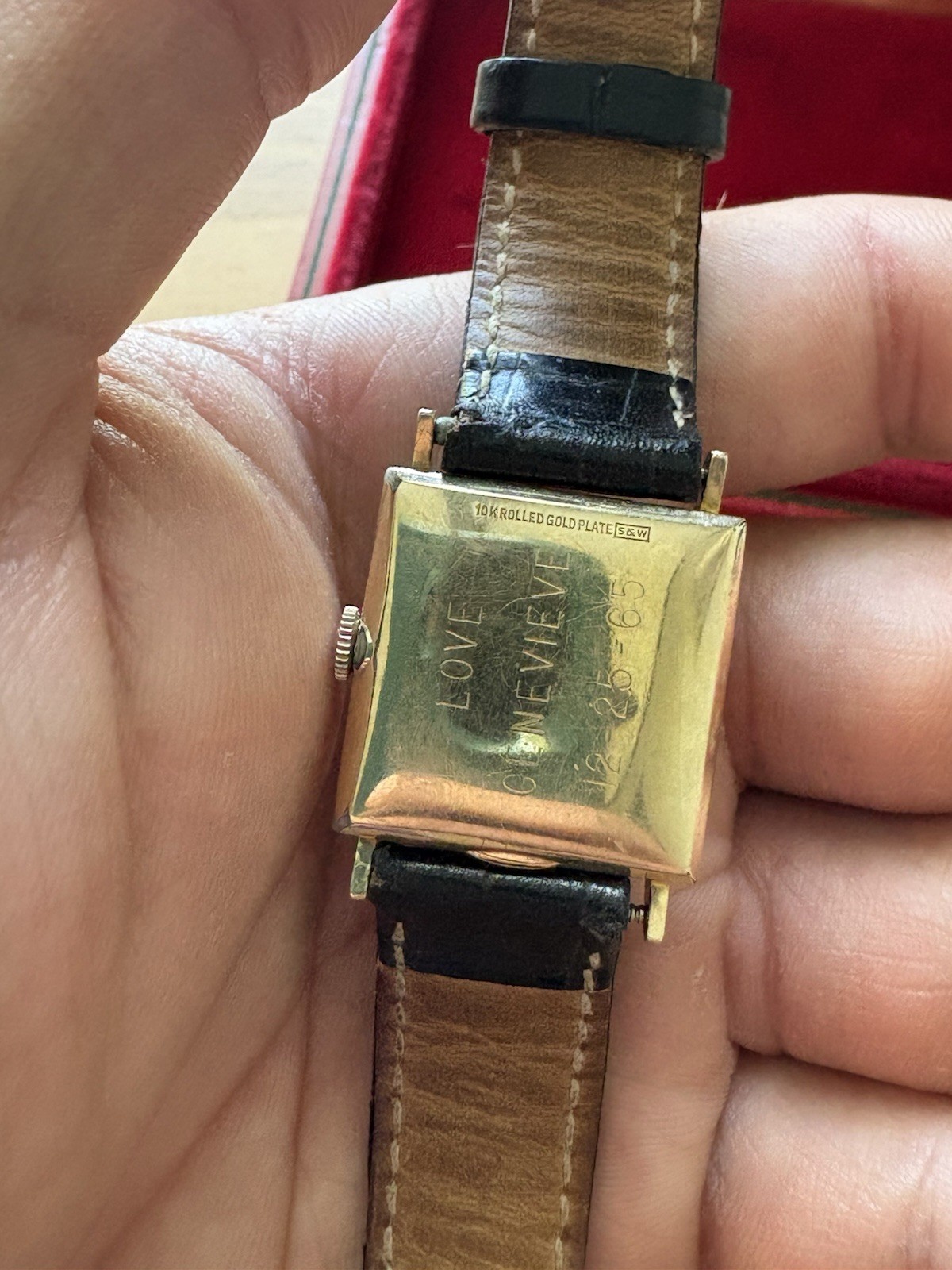 Wittnauer Geneve Swiss Made Manual Wind Gold Mens Watch with original box