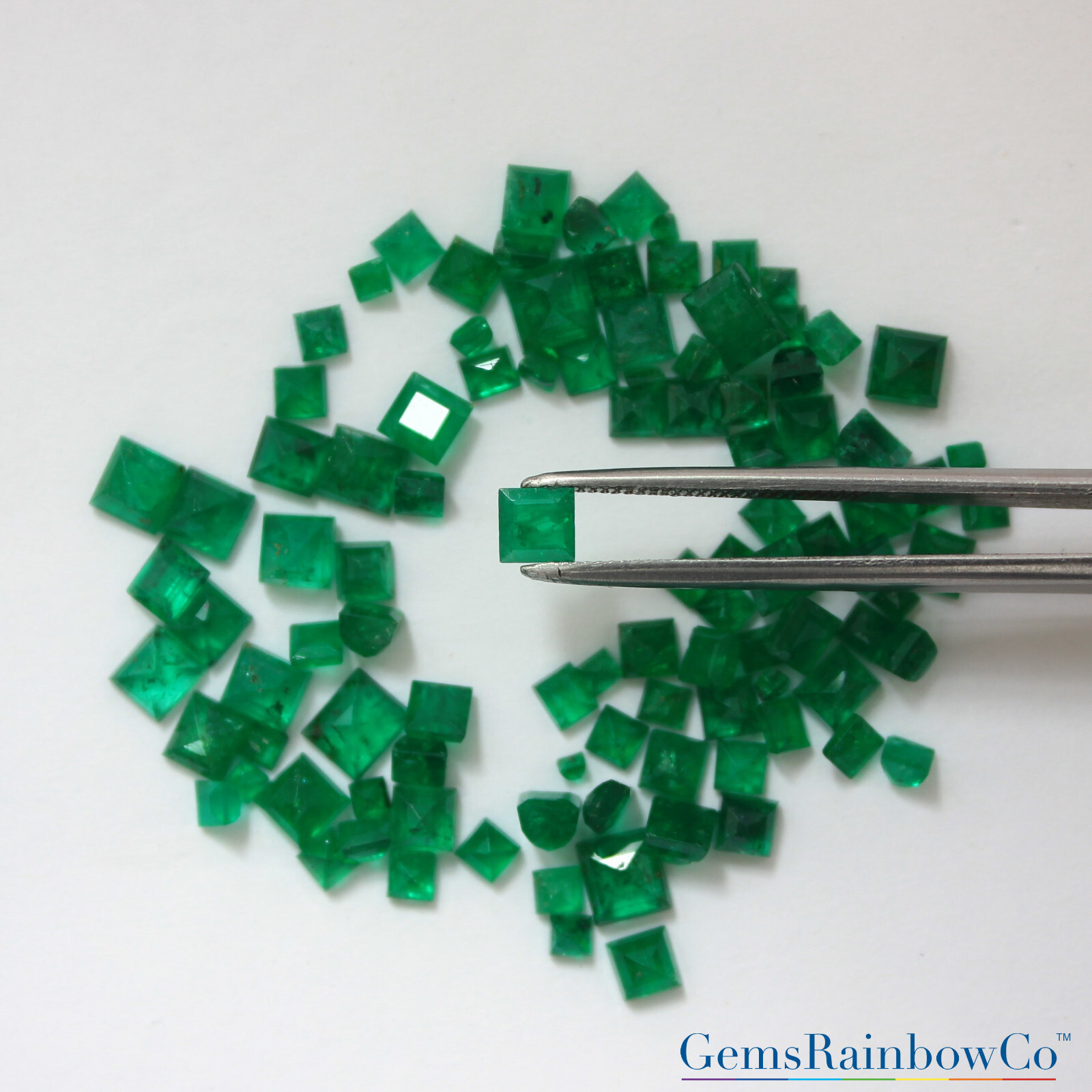 Natural Emerald Round, Oval, Baguette, Square Faceted Loose Gemstones, #866.