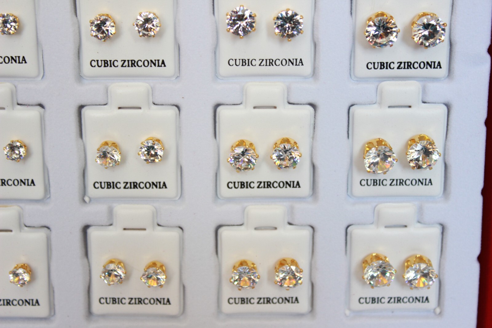 Wholesale Lot 36pcs Cubic Zirconia CZ Women Men Earrings Studs Jewelry Kids Girl