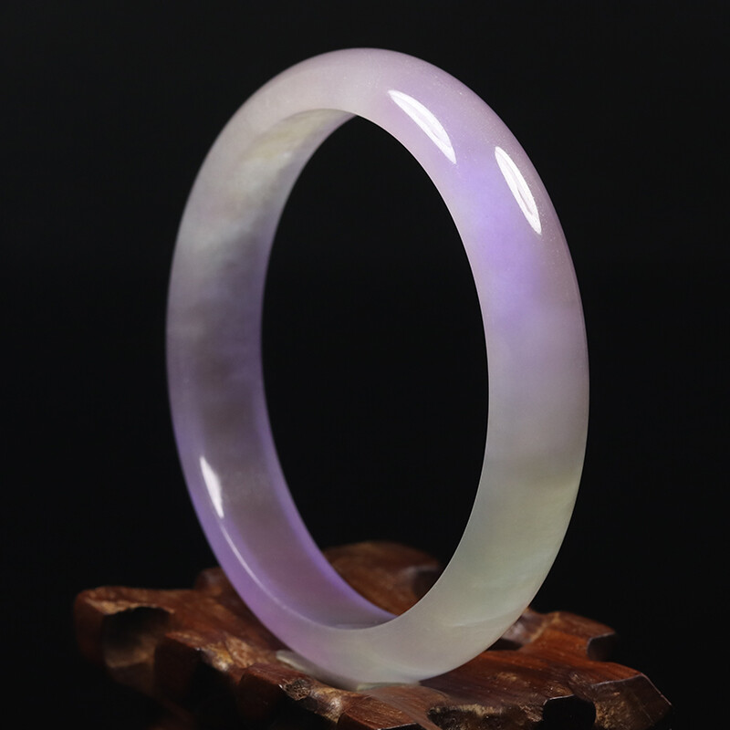 62mm Lavender Purple Icy Jadeite Jade Bangle Bracelet Women’s Chinese Jade 11221