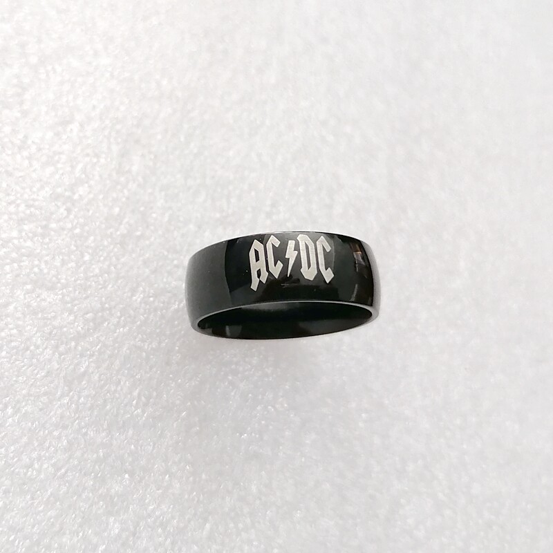 ACDC AC/DC croke park Black stainless steel ring US8# 9# 10# 11# 12#