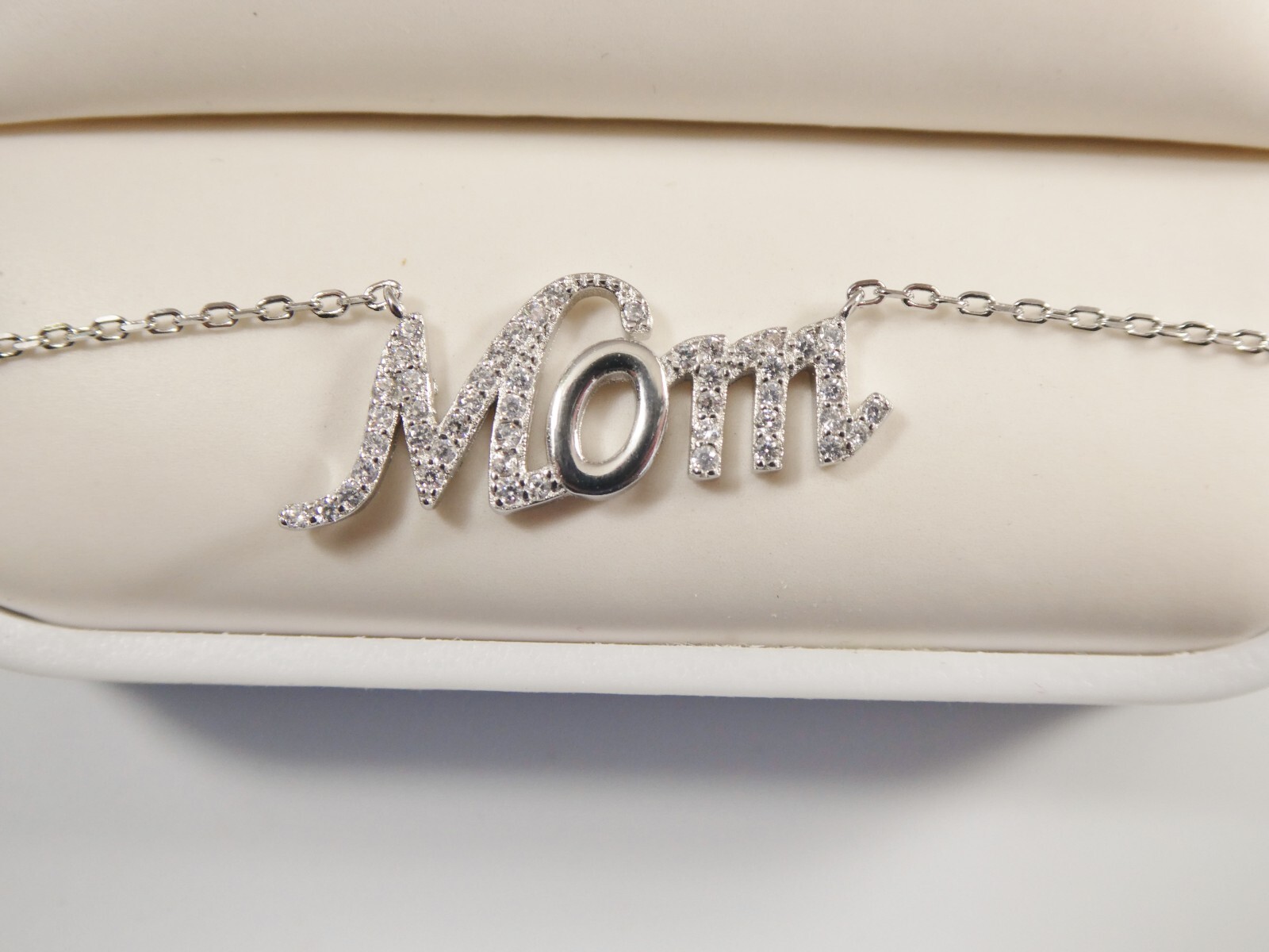 16 INCH PLUS 2 INCH EXTENTION MOM NECKLACE REAL 925 STERLING SILVER