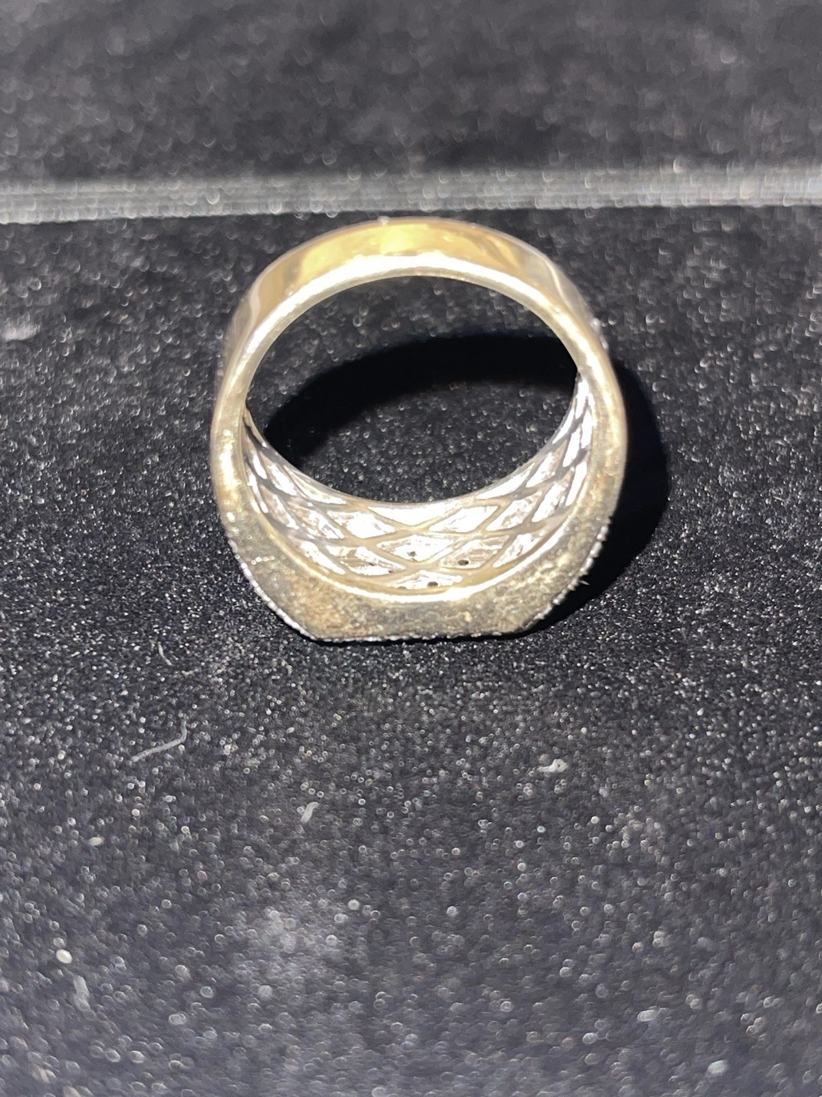 10K Yellow Gold Natural Diamond Men’s Ring 10g Size 10.5 READ