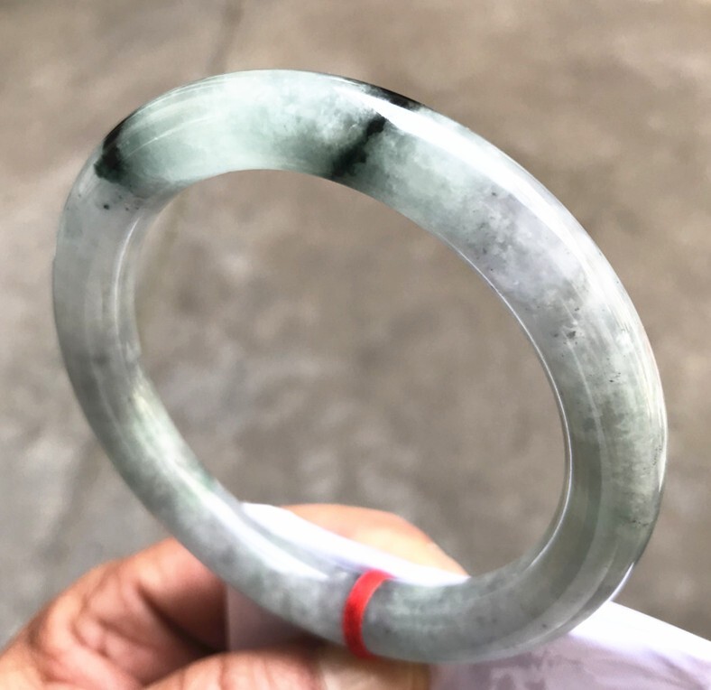 61mm Natural Green Myanmar Jadeite Jade Bracelet Bangle Emerald Jade Bracelet