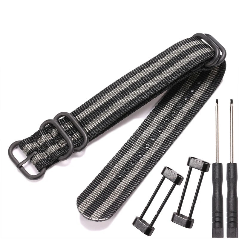 High Quality Thick Nylon Canvas Watch Strap Band Military Diver 24mm