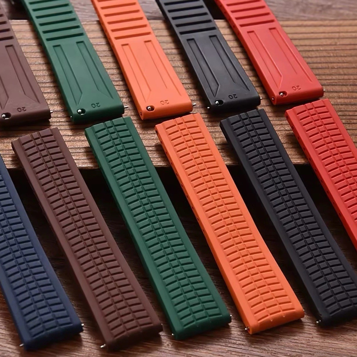 18mm 20mm 22mm FKM Rubber CTS Strap Cut To Size For Patek Philippe -New Design