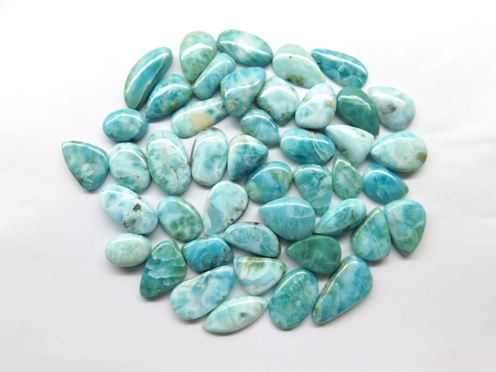 Quality AAA+ Natural Larimar cabochon gemstones For Jewelry Making 71394