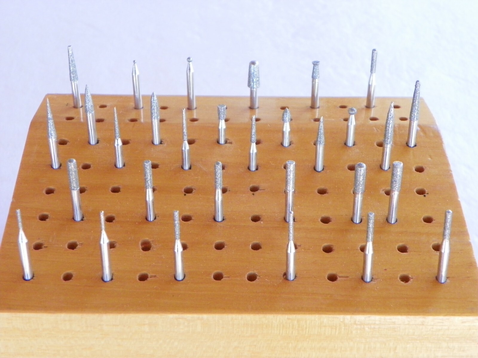30-pc. Diamond Bur Assortment Set And OPTIONAL Wood Bur Stand