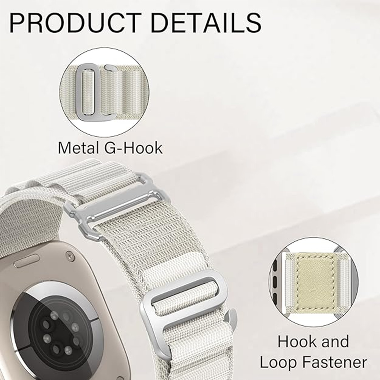 Nylon Trail Loop Watch Band Strap For Apple Watch Ultra 2 9/8/7/6/SE 44/45/49mm
