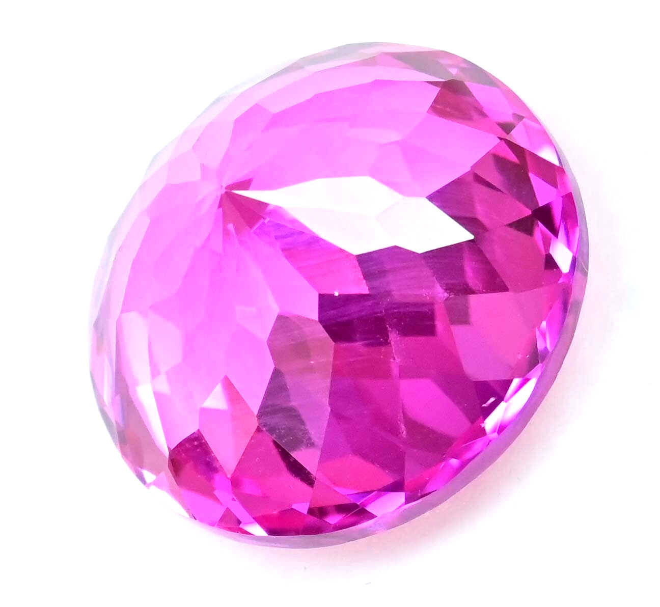42.10 Ct Natural Mogok Pink Ruby Round Certified Flawless Loose Gemstone
