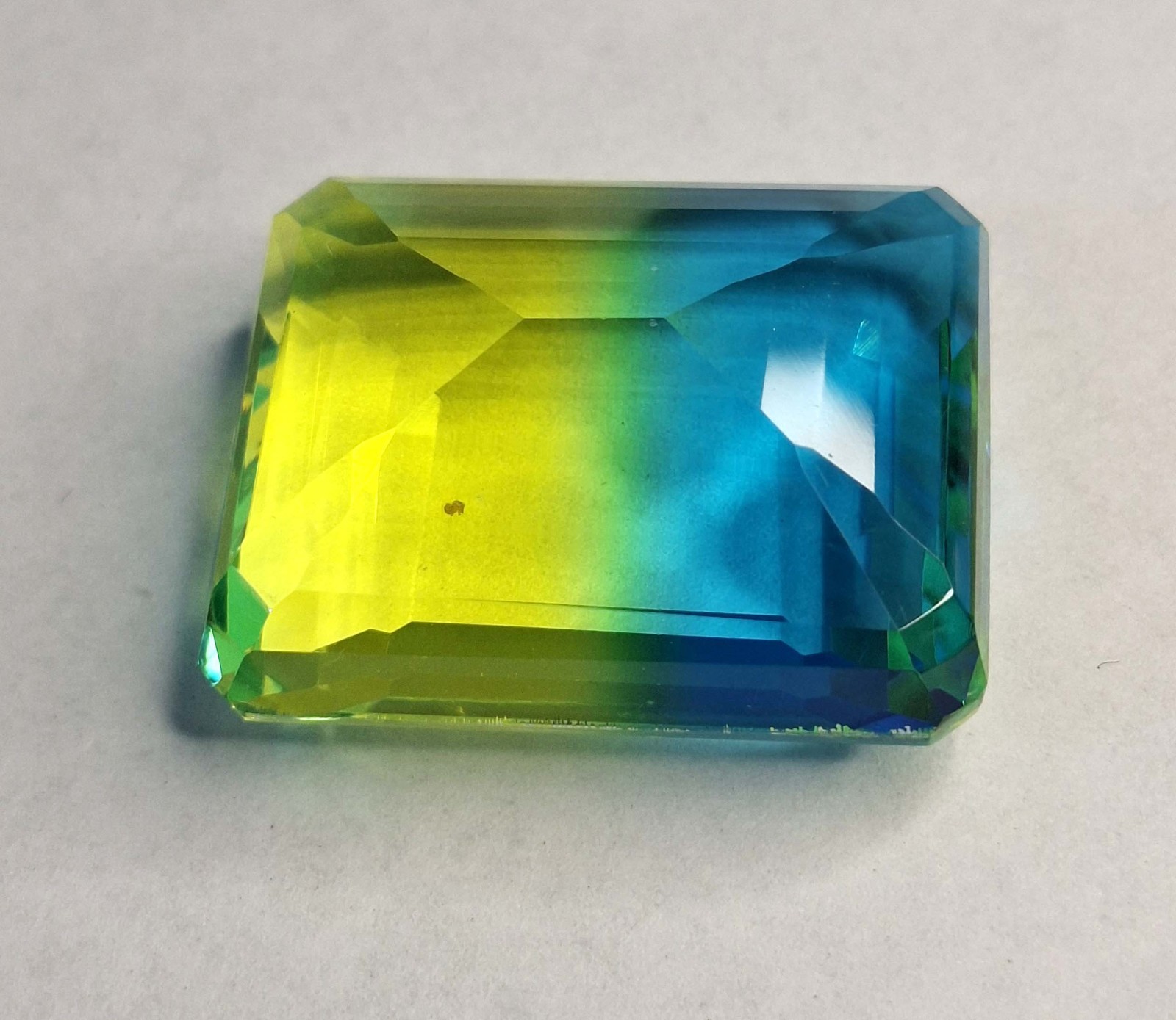 Bi-Colour Tourmaline Emerald Cut Natural 107-109 Ct Loose Gemstone RK1127