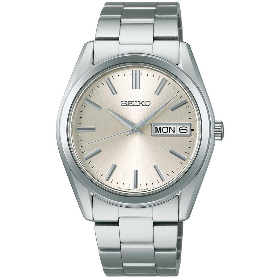 SEIKO SELECTION S SBTH007 Day Date Quartz Watch Champagne Gold Dial 37.4mm
