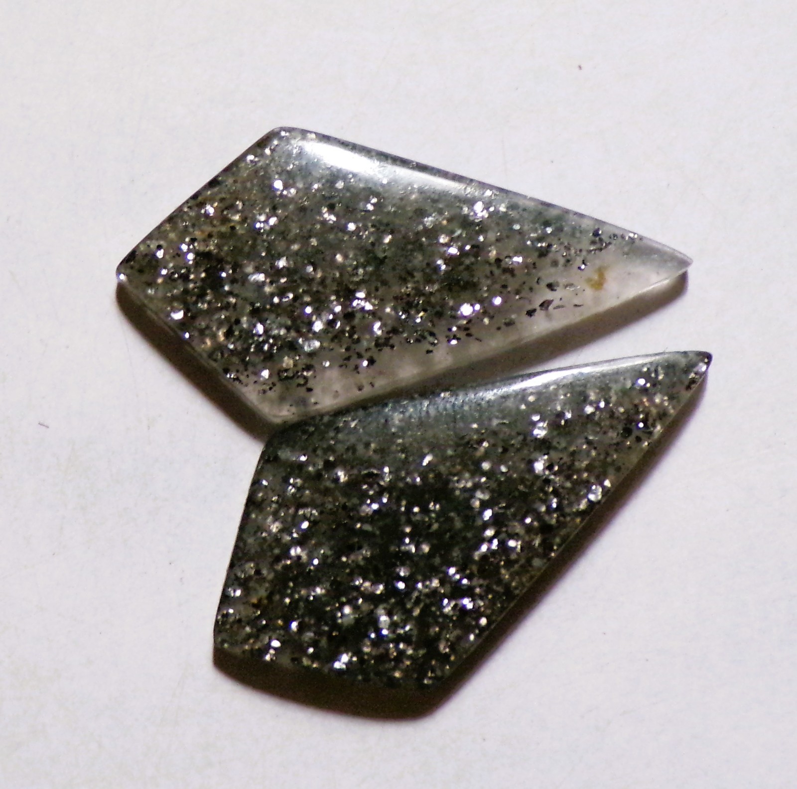 28.75 Cts Natural Black Sunstone Cabochon Match Pair Gemstone 35.4X18MM 51