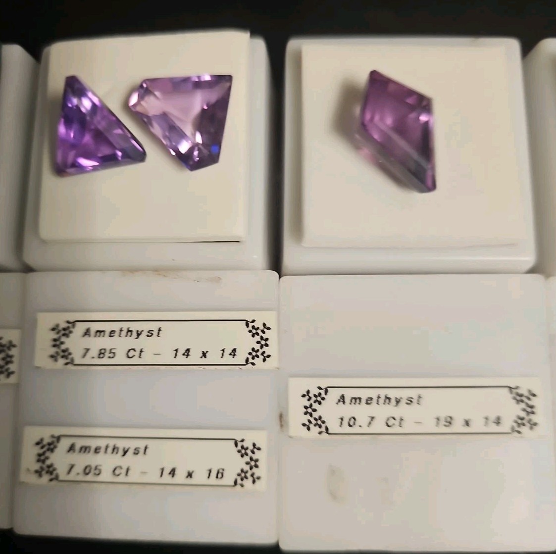 6 AMETHYST purple Loose Gemstones Several SHAPES 10.7, 7.85, 7.05, 1.1, 3.15, CT