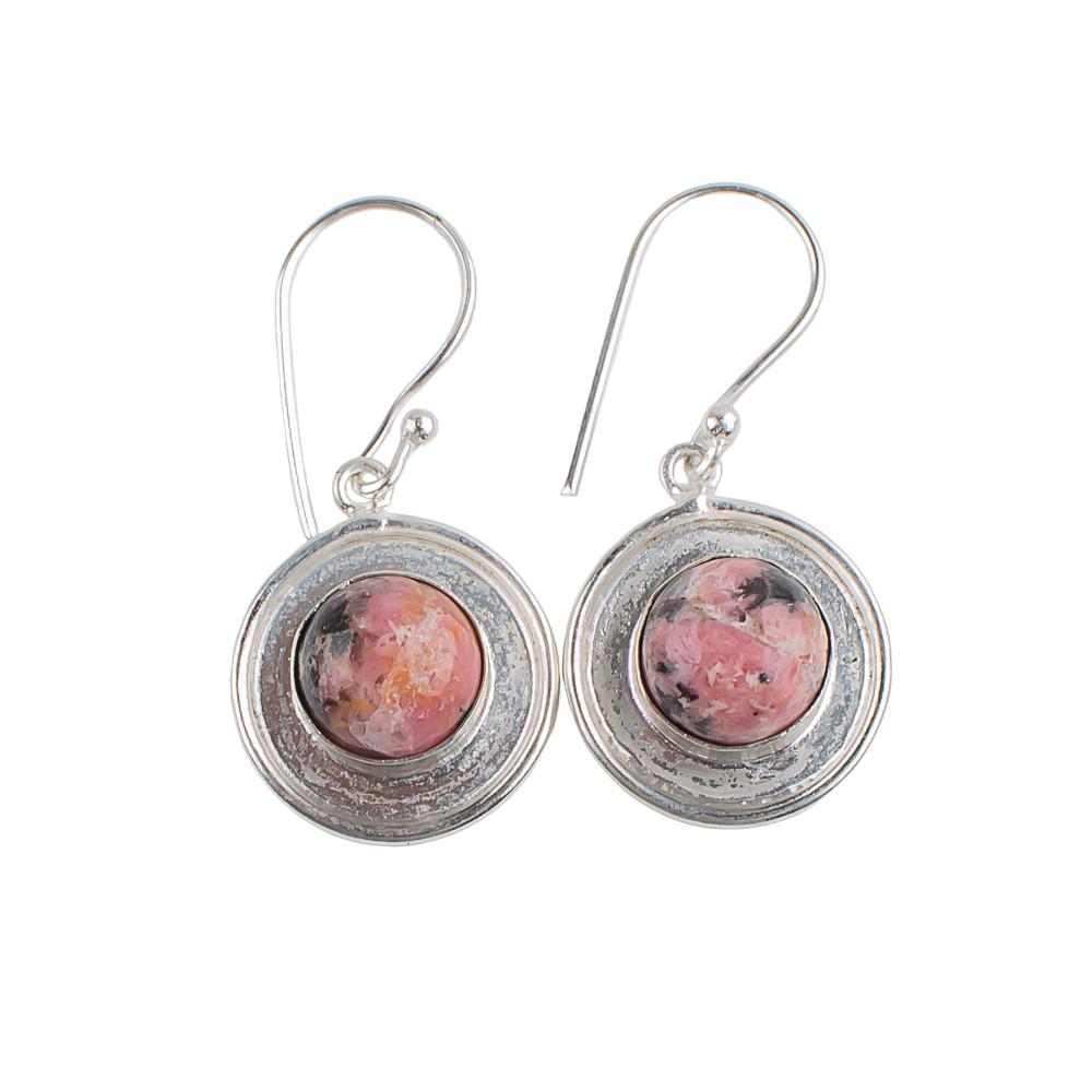 Natural Black Rhodonite Gemstone 925 Sterling Silver Designer Drop Earring 1.40″
