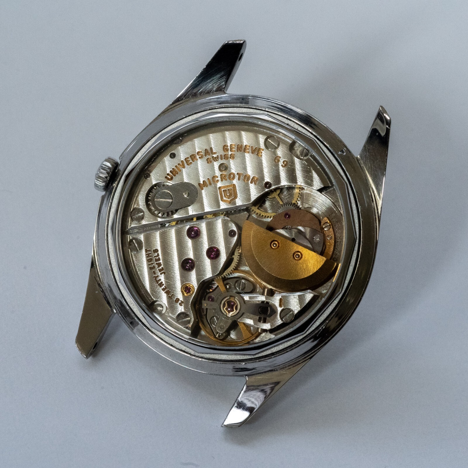 Universal Genève Polerouter Sapphire Exhibition Caseback