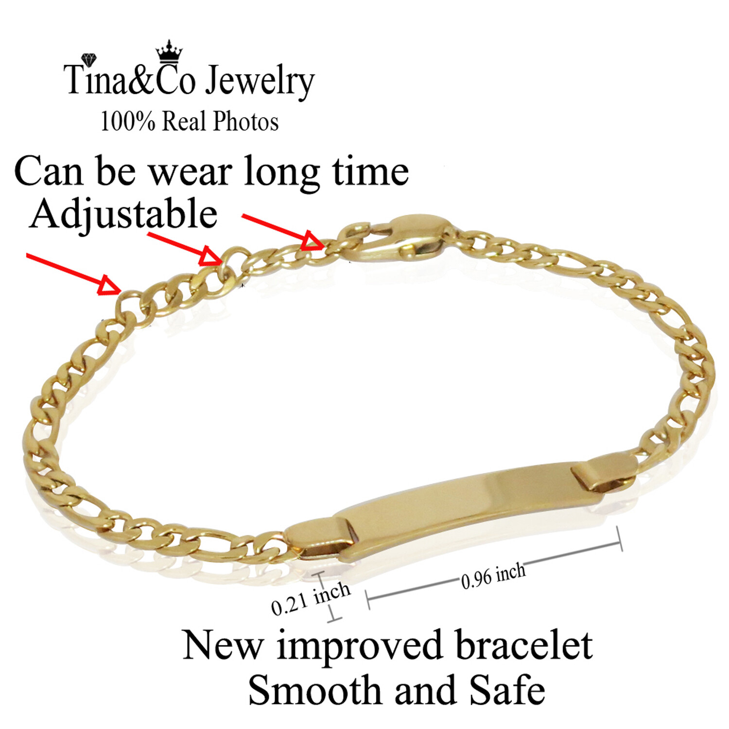 Baby bracelet 14k personalized baby bracelet Name plate Bracelet Gold Plate