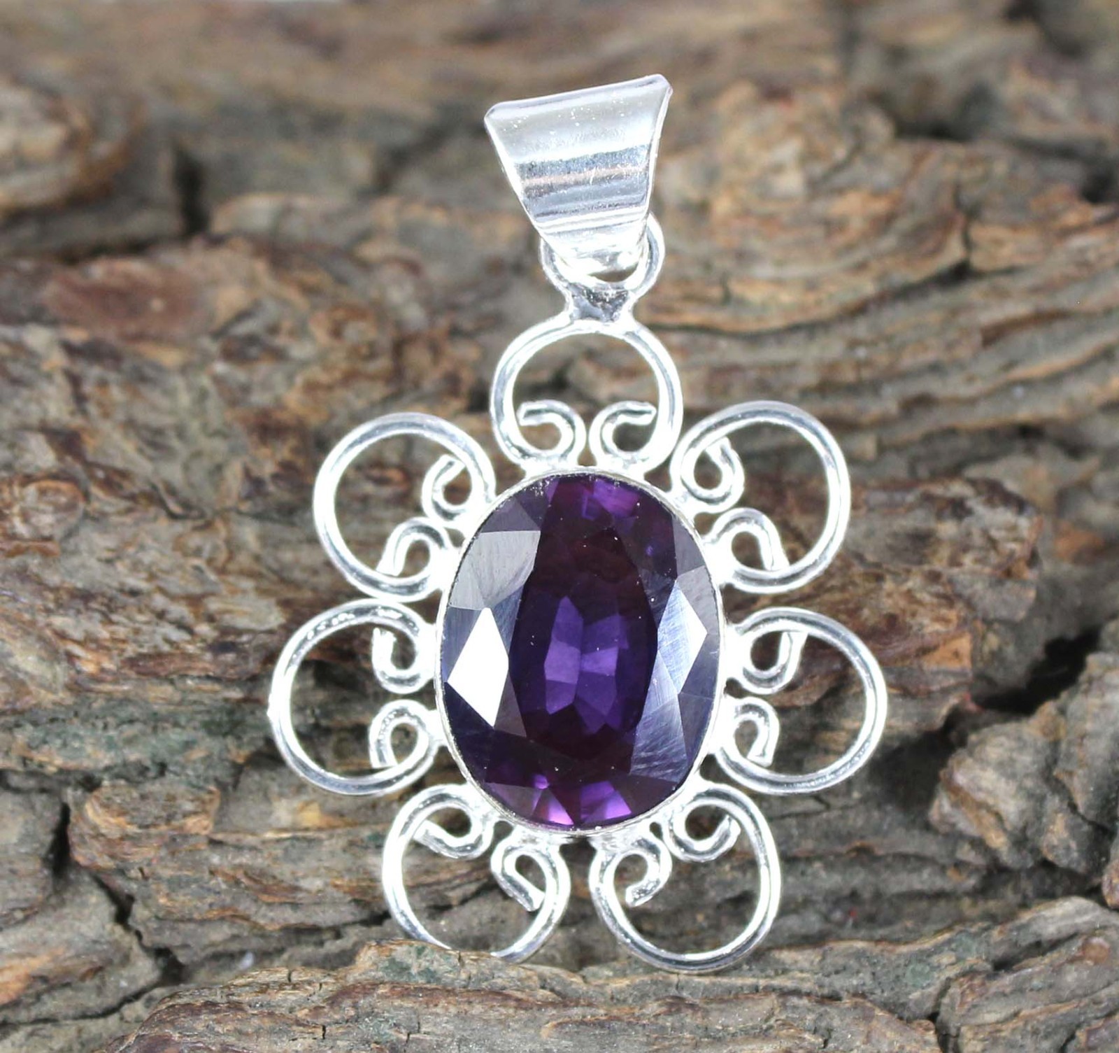 Natural 16.07 Ct Oval Boysenberry Sapphire Gems Men’s Pendant Mother’s Day Deal