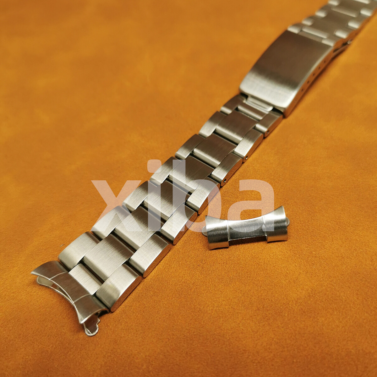13mm 17-21mm Curved End Metal Bracelet Stainless Steel Watch Strap Band Unisex