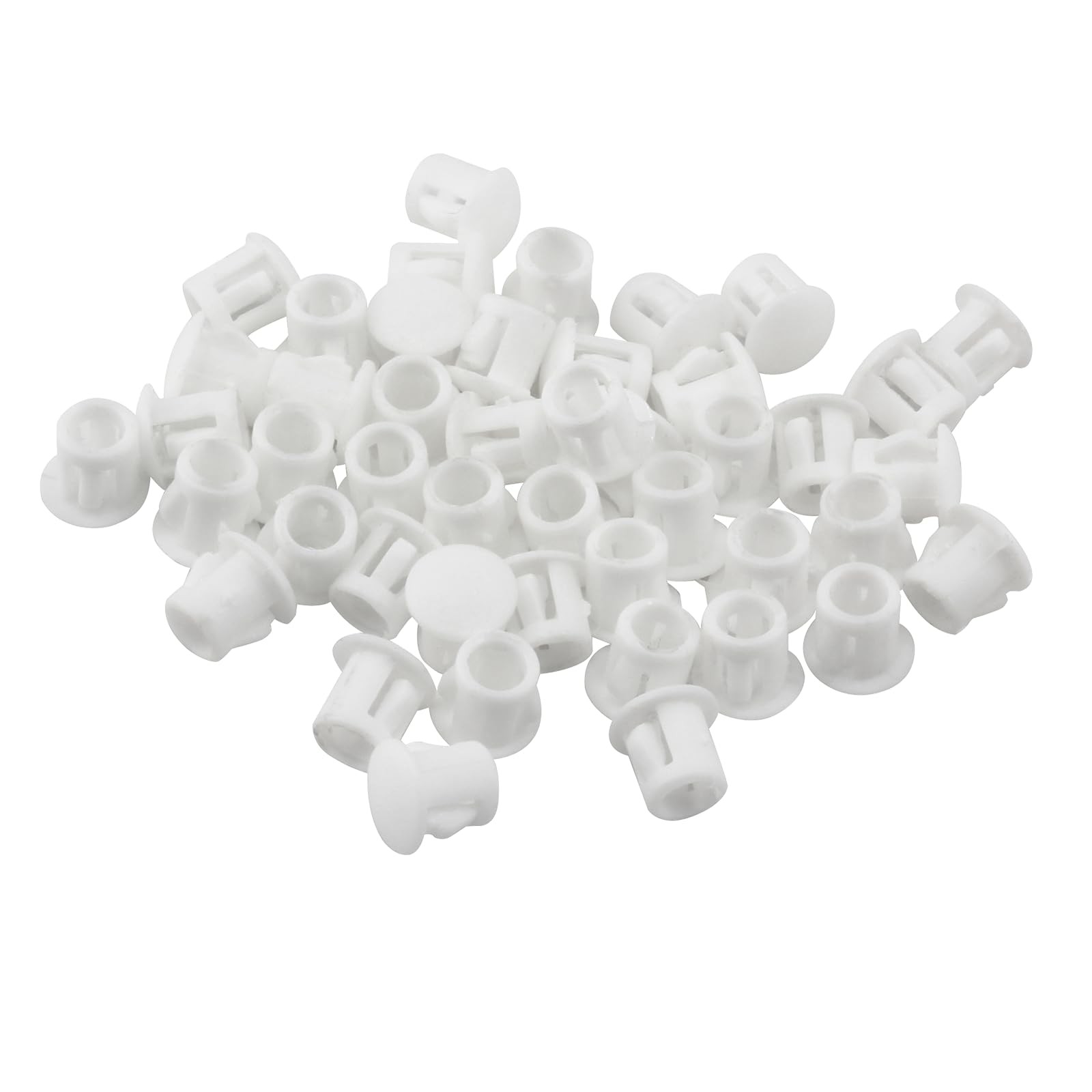 Murtenze 60 Pcs 6mm (1/4″) White Hole Plugs, Plastic Flush Type Panel Plugs Fast