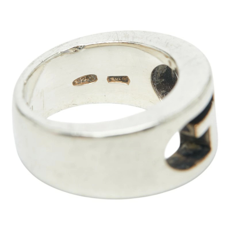 Gucci Silver Double G Logo Ring US 3.5.5 SV925 Ladies Jewelry