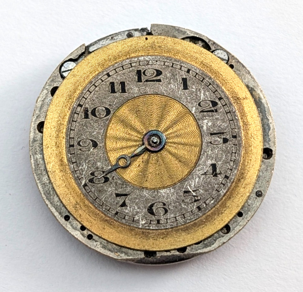 GIRARD 15j Art Deco Textured Dial Ladies 24mm Swiss Watch Movement PARTS REPAIR