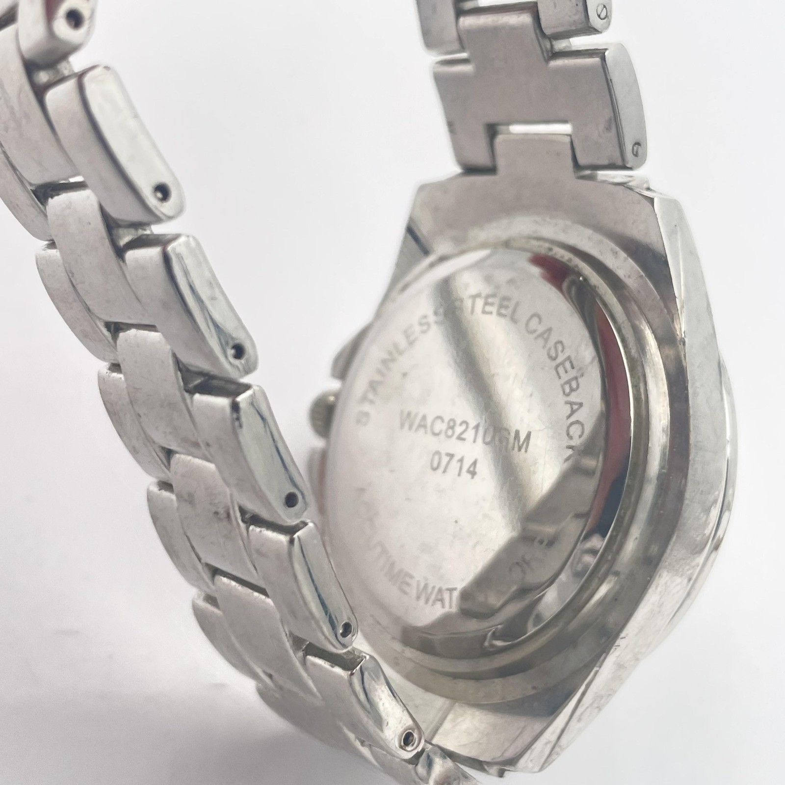 Accutime Watch Corp Mens Crystal Dial Stainless Steel Watch WAC8210GM
