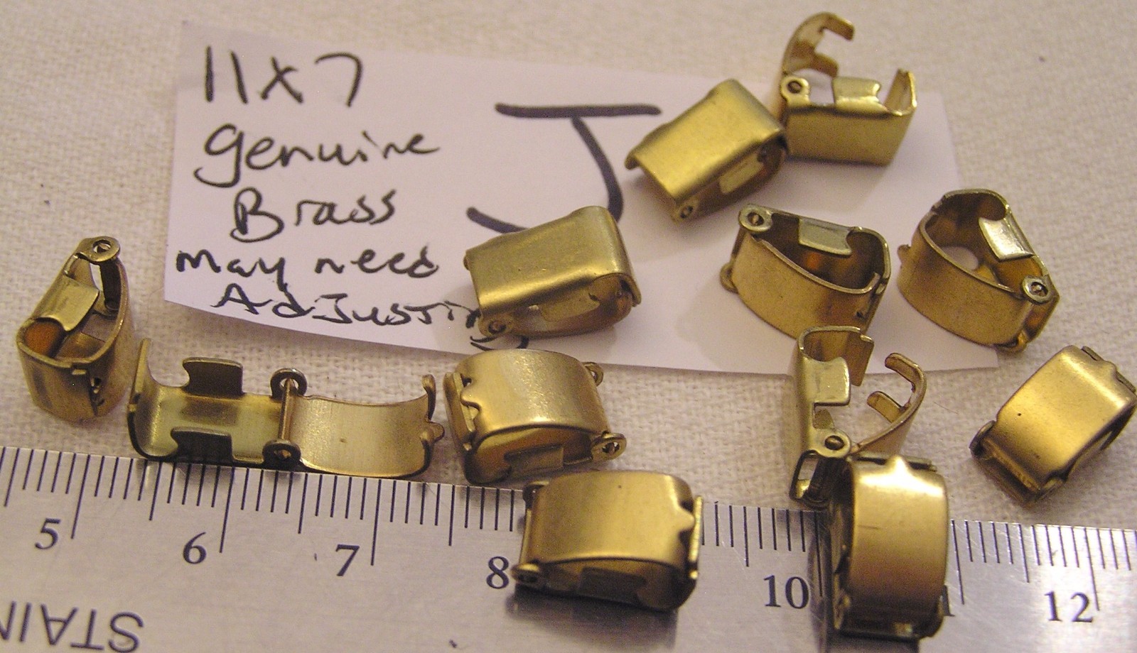 Vtg Fold Over Clasp Silver Brass Gold Plate Jewelry Findings Repair Bracelet 620
