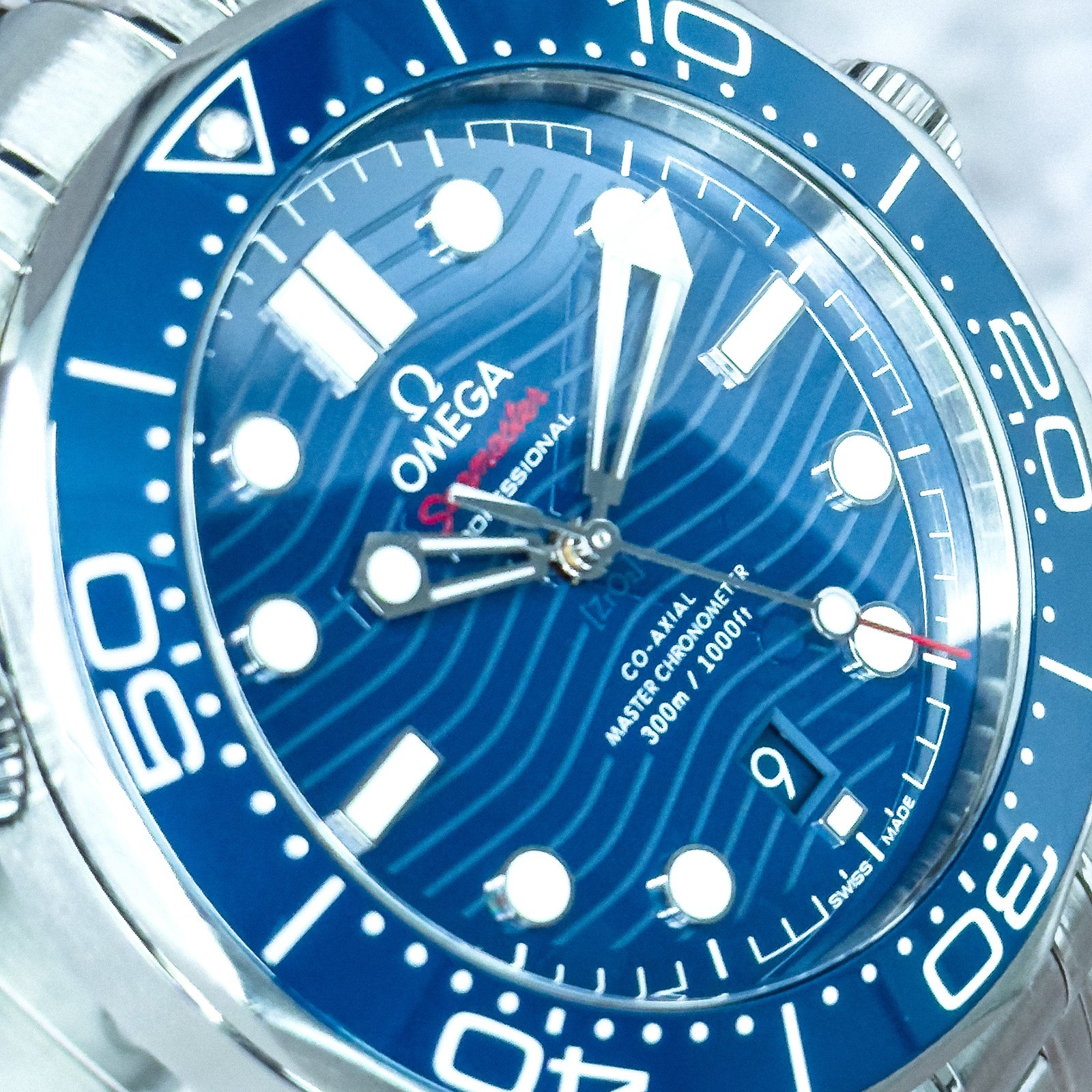 OMEGA Seamaster 300M SMP300m Blue Wave Dial 210.30.42.20.03.001 Box & Papers