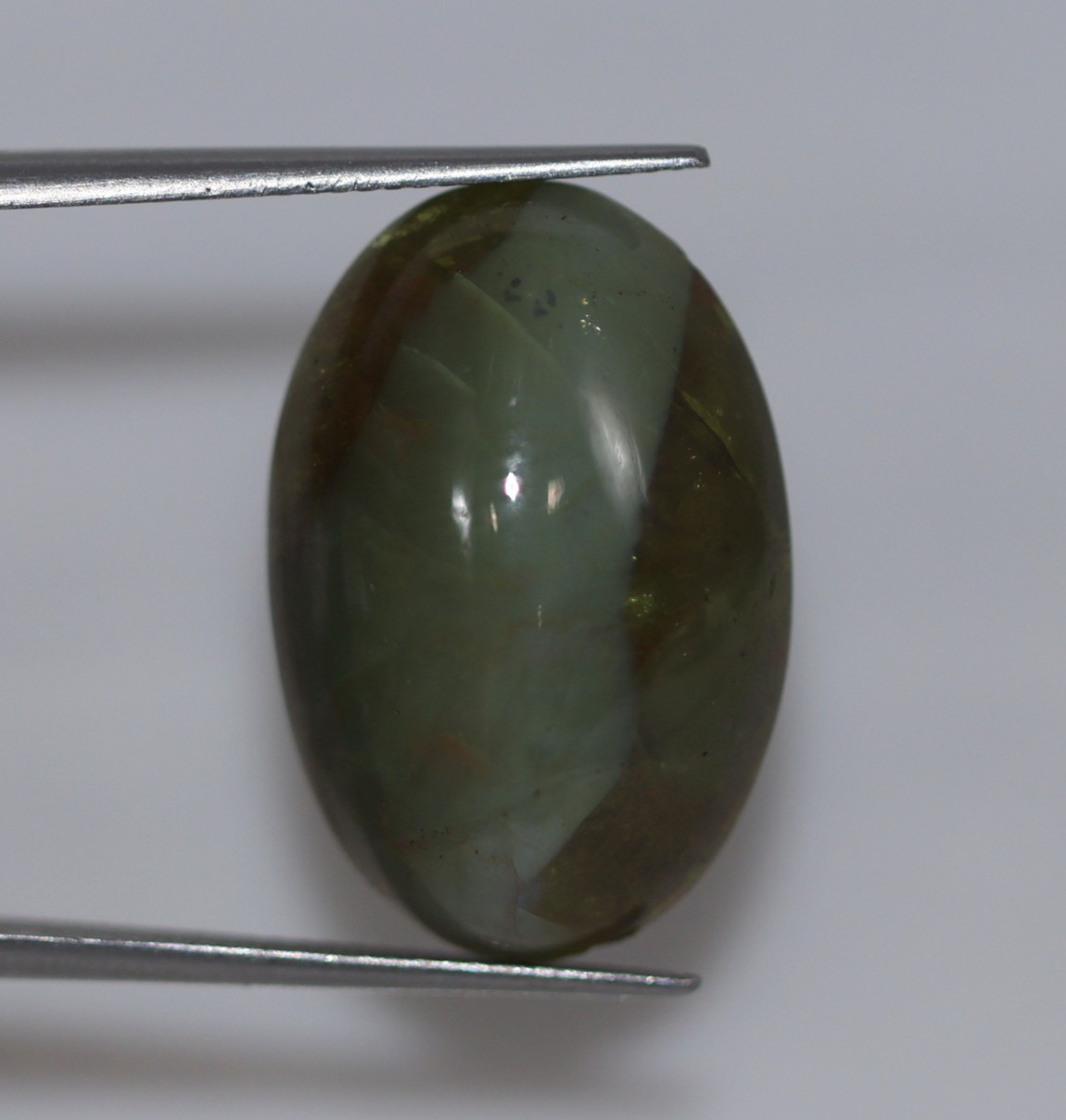 36.40 Ct BIG Natural Greenish Gray Cat’s Eye Chrysoberyl Loose CERTIFIED Gem