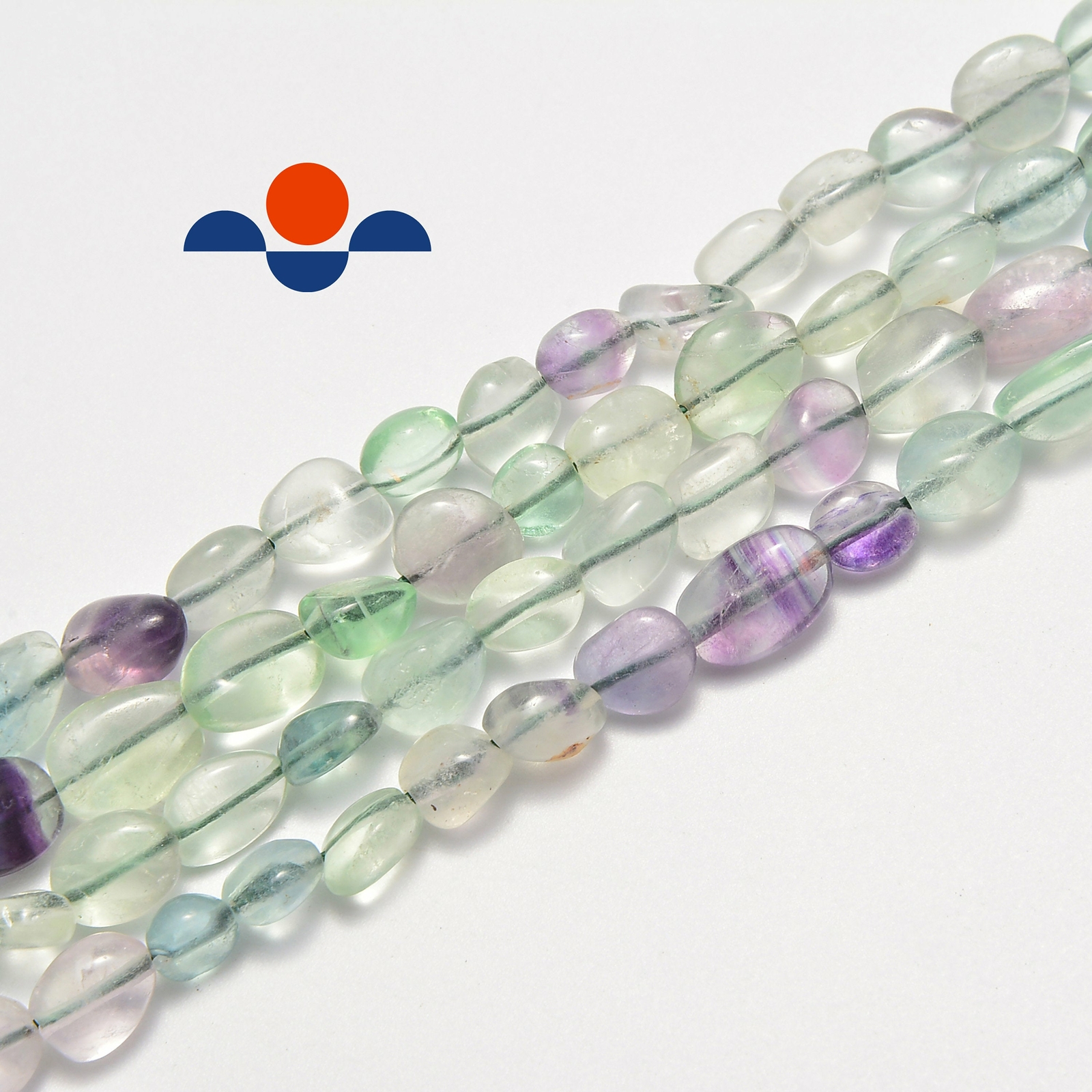 Natural Fluorite Pebble Nugget Beads Approx 5-8mm 15.5″ Strand