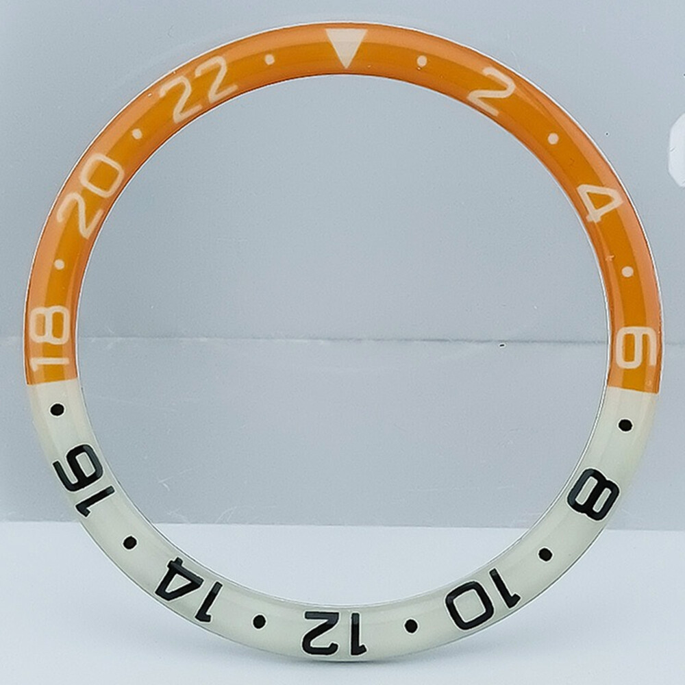 38mm Resin+Aluminum Alloy Blue Luminous Watch Bezel for SKX007 SKX011 Series